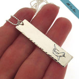 Sterling Silver Shark Necklace for Him - Mens Nautical Necklace