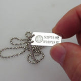 ID Sterling Silver Pendant Mens Necklace