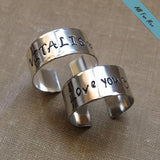 Sterling Silver Name Ring for Men - Personalized Band