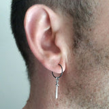 Sward Black Earring, Mens Jewelry and Gift Idea