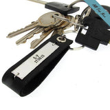 Initials Engraved Leather Keychain - Unique Boyfriend Gifts