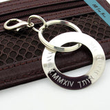 Unique Gift for Him - Customized Silver Keychain - Mens Luxury