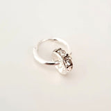 Crystal bead earring for men - Sterling silver earrings