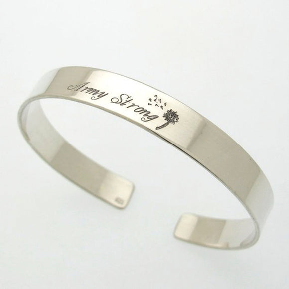 Personalized Army Wife Jewelry - Military Bracelet