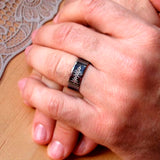 Black Ring - Bereavement ring - Mens Custom Ring