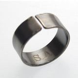 Black Ring - Bereavement ring - Mens Custom Ring