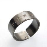 Black Ring - Bereavement ring - Mens Custom Ring