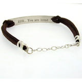 Engraved Mens Bracelet, You Are Loved Bracelet for men
