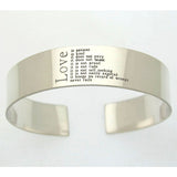 Love bracelet - Engraved Gifts for men - Inscribed Cuff