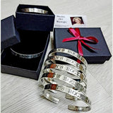 Sterling Silver Engraved Cuff - Custom father gift, Gift For Dad