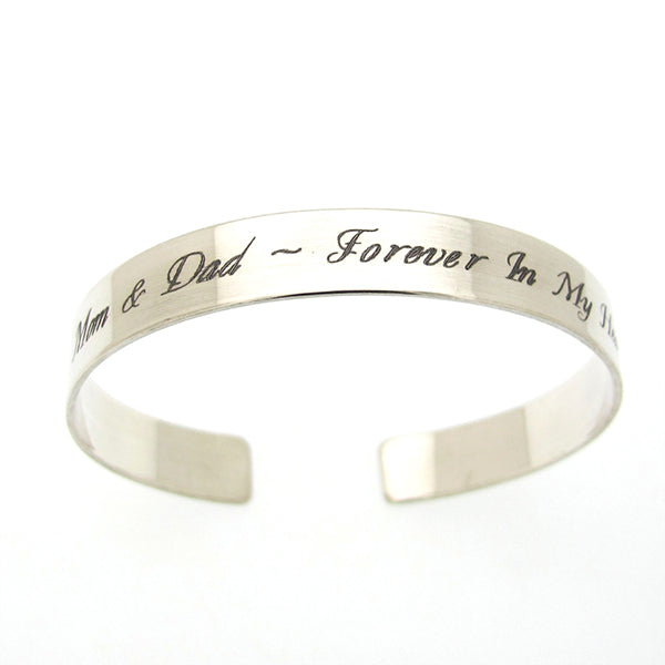 Dad Memorial Bracelet, Footprints on earth wings in heaven, BANGLE Bra –  Sugartree and Company