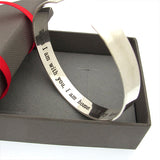 Smooth Sterling Silver Bangle Bracelet - Personalized Cuff For Men or Women