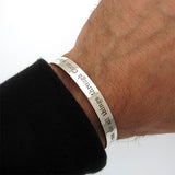 sterling silver cuff for men - Engraved mens bracelets