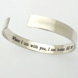 Hubby Wish Bracelet, Men's engraved message bracelet