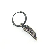 Black Wing Hoop Earring for men