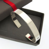 Custom Coordinate Cuff - Personalized Mens Bracelet