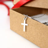 Cross Necklace for Men - Silver Cross Pendant