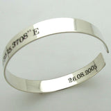 Custom Coordinate Cuff - Personalized Mens Bracelet