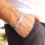 Custom Coordinate Cuff - Personalized Mens Bracelet