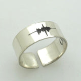 Custom Soundwave Ring - Personalized Sound Wave Band