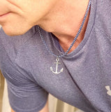 Anchor Pendant Necklace - Birthday Gift for Men