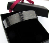 Engraved Bracelet -  Black KIA Bracelet - Custom Wide Cuff