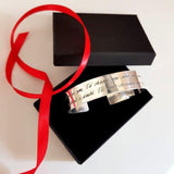 Engraved Silver Cuff - Quote bracelet - 25th anniversary Gift