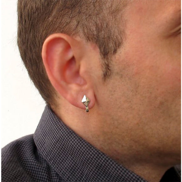 Sterling Silver Earring, Cool Guys Earring, Mens Jewelry
