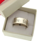 Engraved Sanskrit Ring, Sterling Silver Custom Hindi Ring