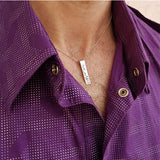 Silver Tag Pendant Necklace - Mens gift ideas for birthday
