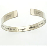 Message Bracelet - Sterling Silver Custom Engraved Cuff