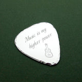 Birthday Gift For Musician, Engraved Guitar Pick Necklace