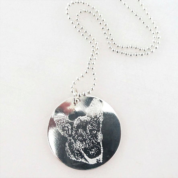 Pet Memorial Necklace | Ememories Stainless Steel Pendant – Engraved Memories