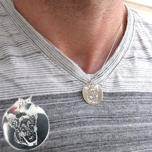 Pet Photo Necklace. Dog photo necklace. Custom Memorial Necklace