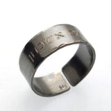 Runes Jewelry Black Band, Viking Ring, Norse Jewelry