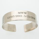 US Army bracelet - Gifts for marines - Sterling Silver KIA Cuff