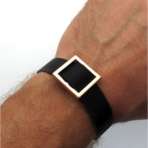 Bracelet for Men - Square Leather Bracelet