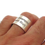 Psalm 46 1 Ring, Custom Sterling Silver Band, Encouragement Gift