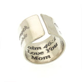 Psalm 46 1 Ring, Custom Sterling Silver Band, Encouragement Gift